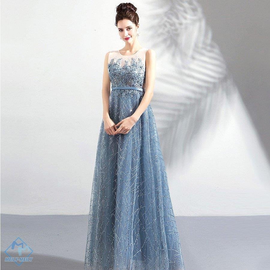 ロングドレス 安い カラードレス 青 イブニングドレス 演奏会 コンサート 結婚式 パーティードレス 発表会 花嫁 ウエディングドレス カクテルドレス 二次会