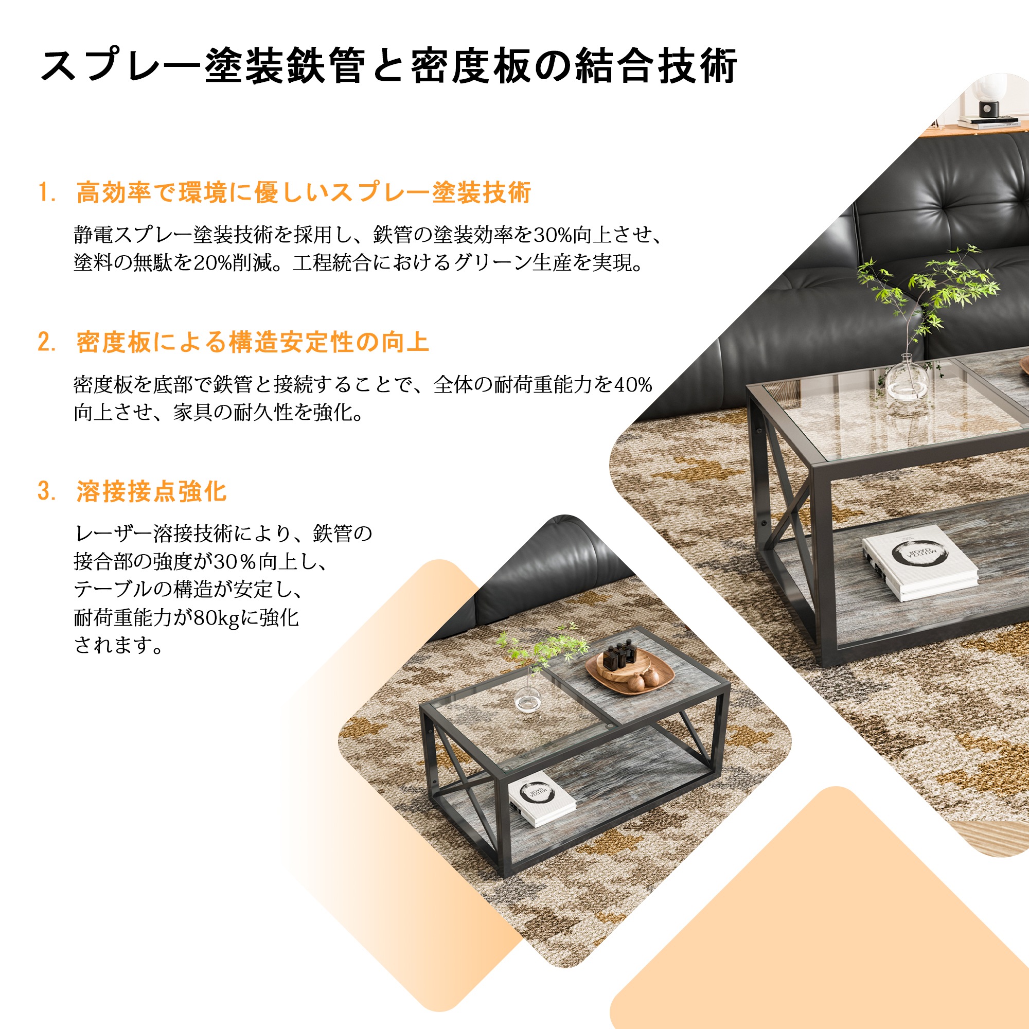 【国内発送&送·料·無·料】長方形コーヒーテーブル 強化ガラス天板×ウッド調MDF ローテーブル*403 インダストリアルスタイル 【国内発送&送·料·無·料】長方形コーヒーテーブル 強化ガラス天板×ウッド調MDF ローテーブル*403 インダストリアルスタイル