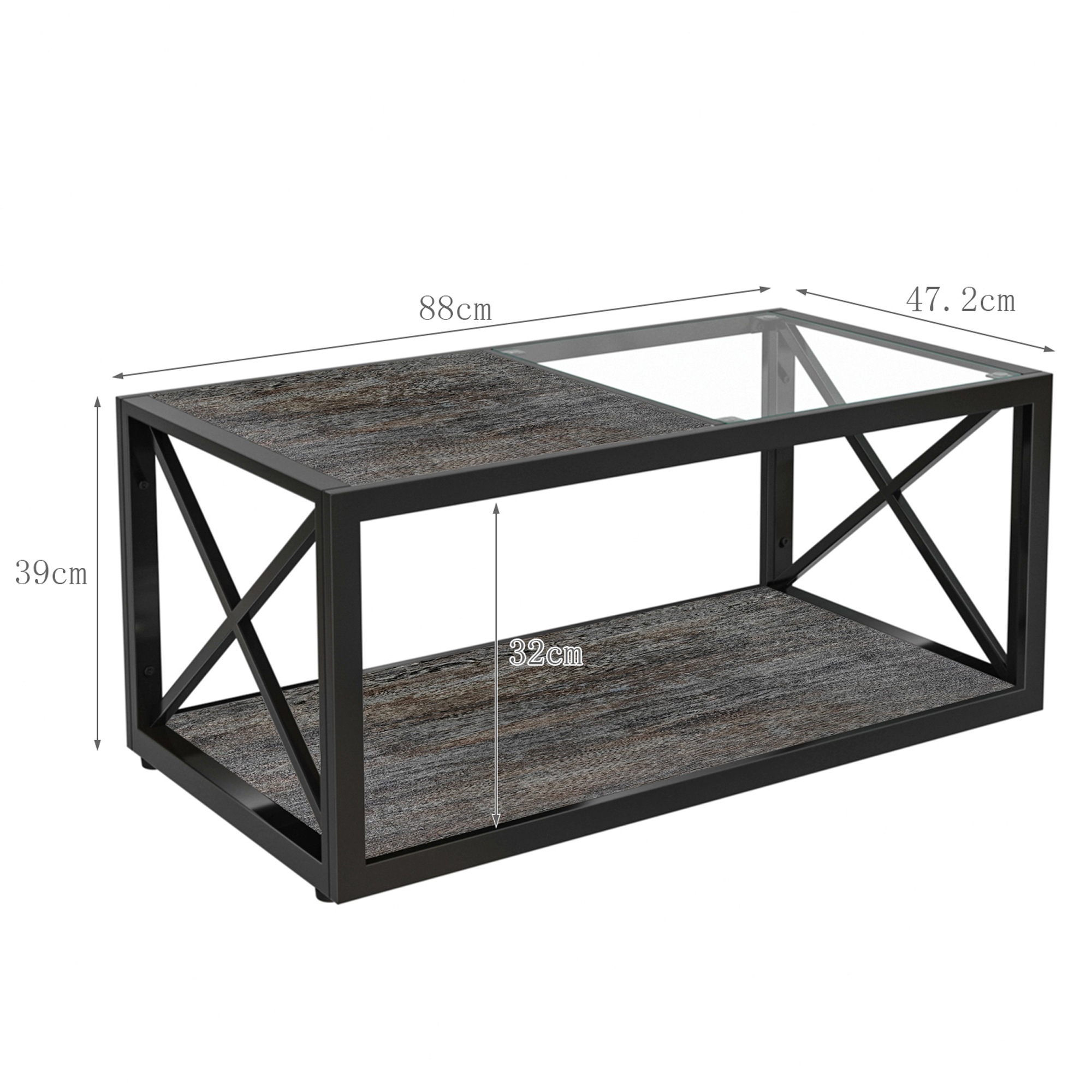 【国内発送&送·料·無·料】長方形コーヒーテーブル 強化ガラス天板×ウッド調MDF ローテーブル*403 インダストリアルスタイル 【国内発送&送·料·無·料】長方形コーヒーテーブル 強化ガラス天板×ウッド調MDF ローテーブル*403 インダストリアルスタイル