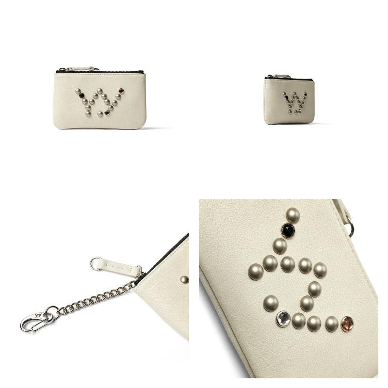 【OPEN Yy】 [EXCLUSIVE] YY STUD CHAIN WALLET : WHITE mdprevattcaulkingandwaterproofing.com