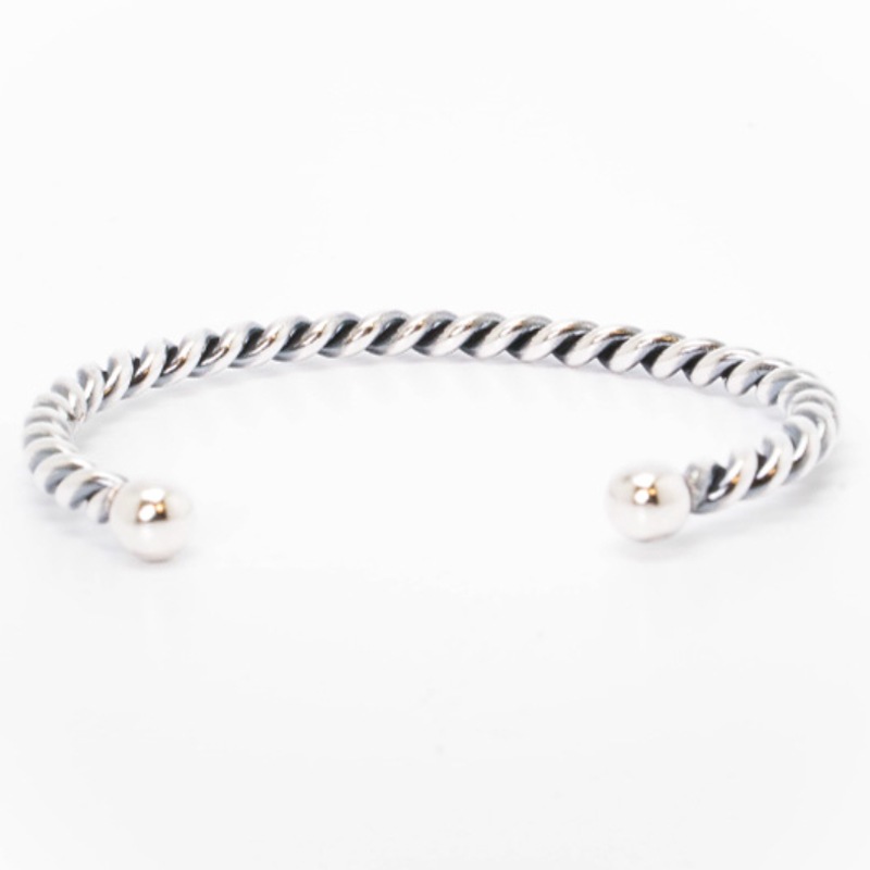 btsジョングク着用 [HARANG] HR 08B Silver Twist Bangle Bracelet