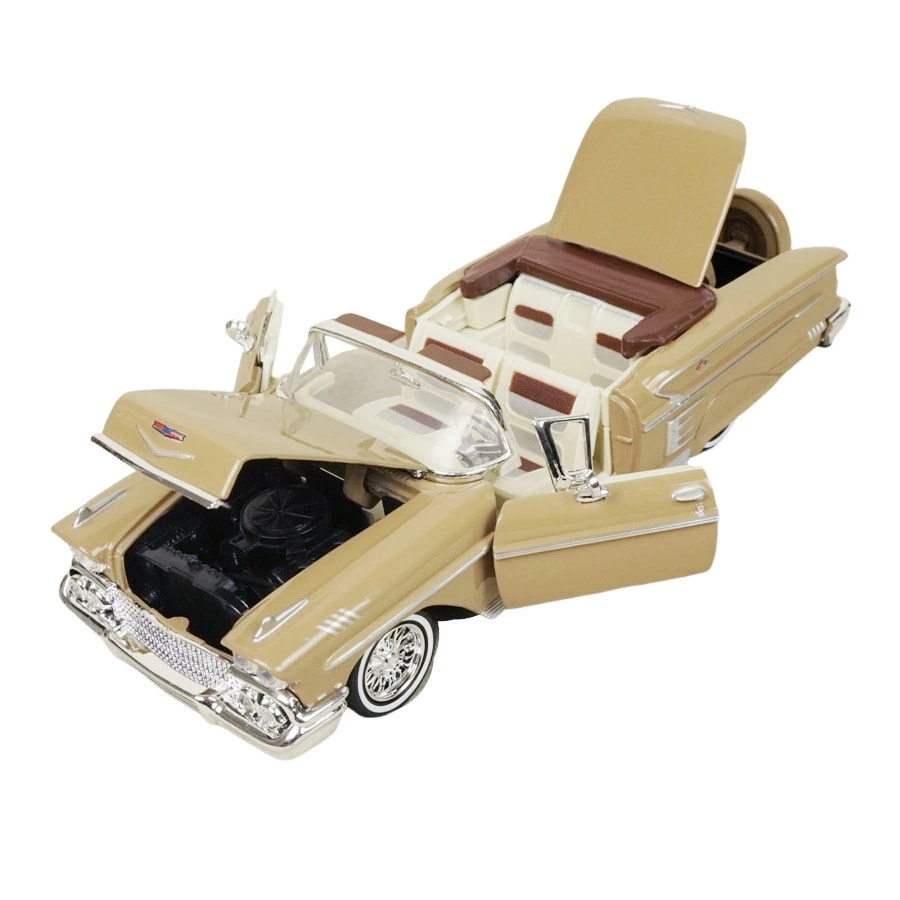 ダイキャスト 1/24 箱入り ミニカー1958 CHEVROLET IMPALA MOTOR MAX GETLOW 1:24 DIE-CASTシボレー インパラ モカ ベージュ クラ ダイキャスト 1/24 箱入り ミニカー1958 CHEVROLET IMPALA MOTOR MAX GETLOW 1:24 DIE-CASTシボレー インパラ モカ ベージュ クラ