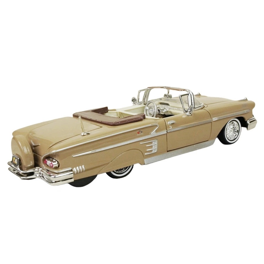 ダイキャスト 1/24 箱入り ミニカー1958 CHEVROLET IMPALA MOTOR MAX GETLOW 1:24 DIE-CASTシボレー インパラ モカ ベージュ クラ ダイキャスト 1/24 箱入り ミニカー1958 CHEVROLET IMPALA MOTOR MAX GETLOW 1:24 DIE-CASTシボレー インパラ モカ ベージュ クラ