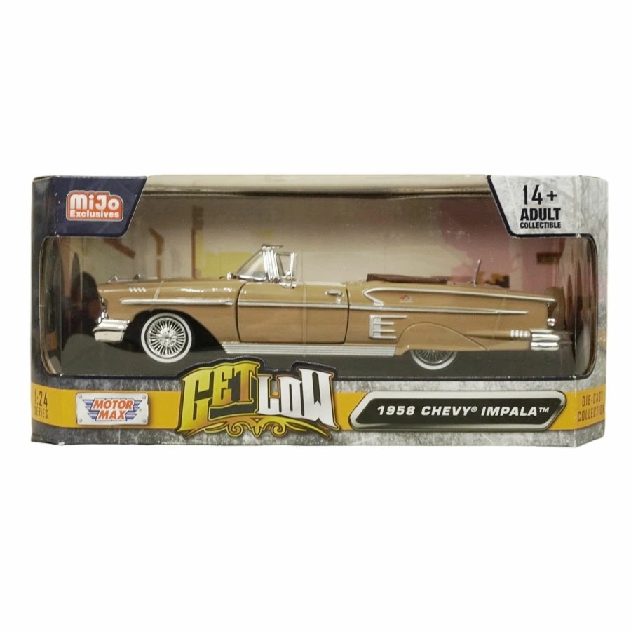 ダイキャスト 1/24 箱入り ミニカー1958 CHEVROLET IMPALA MOTOR MAX GETLOW 1:24 DIE-CASTシボレー インパラ モカ ベージュ クラ ダイキャスト 1/24 箱入り ミニカー1958 CHEVROLET IMPALA MOTOR MAX GETLOW 1:24 DIE-CASTシボレー インパラ モカ ベージュ クラ