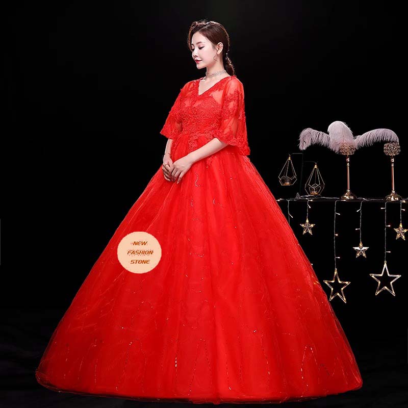 妊婦のウェディングドレス2024新型気質花嫁簡約一字肩韓国式太ったサイズのウェディングドレス