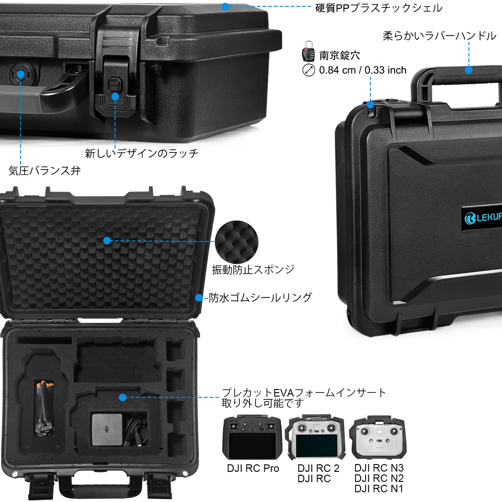 Lekufee DJI Air 3S 防水キャリングケースはDJI Air 3S/DJI Air 3 Fly More ComboDJI RC ProDJI RC 2DJI RC N3/N2 Lekufee DJI Air 3S 防水キャリングケースはDJI Air 3S/DJI Air 3 Fly More ComboDJI RC ProDJI RC 2DJI RC N3/N2