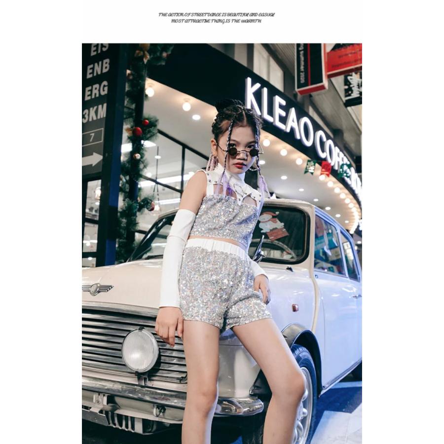 キッズ ダンス衣装 へそ出し セットアップ シルバー 袖 ズボン スパンコール キラキラ ジャズダンス チアガール ヒップホップ 子供 ステージ衣装 女の子 ホワイ キッズ ダンス衣装 へそ出し セットアップ シルバー 袖 ズボン スパンコール キラキラ ジャズダンス チアガール ヒップホップ 子供 ステージ衣装 女の子 ホワイ