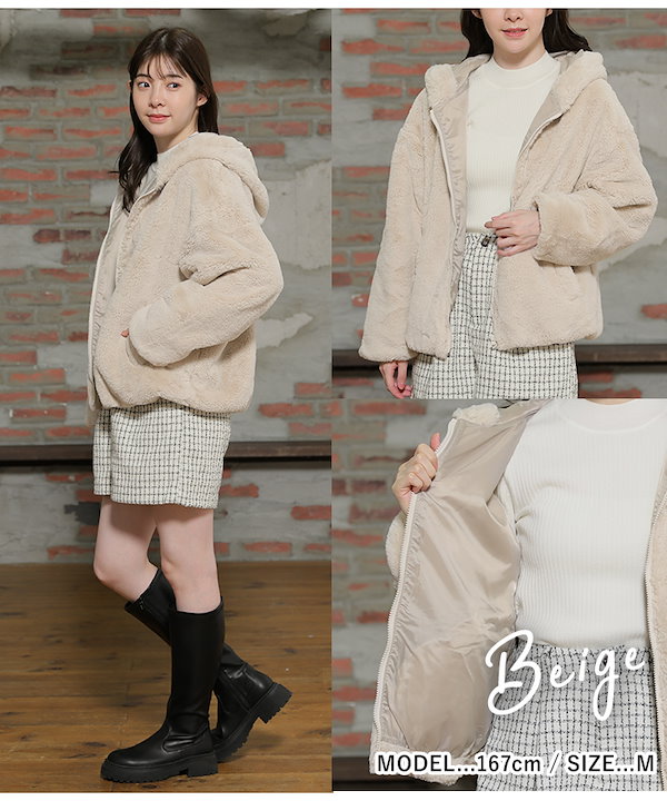 Qoo10] Honeys 【SOLD OUT】ファーフードブルゾン