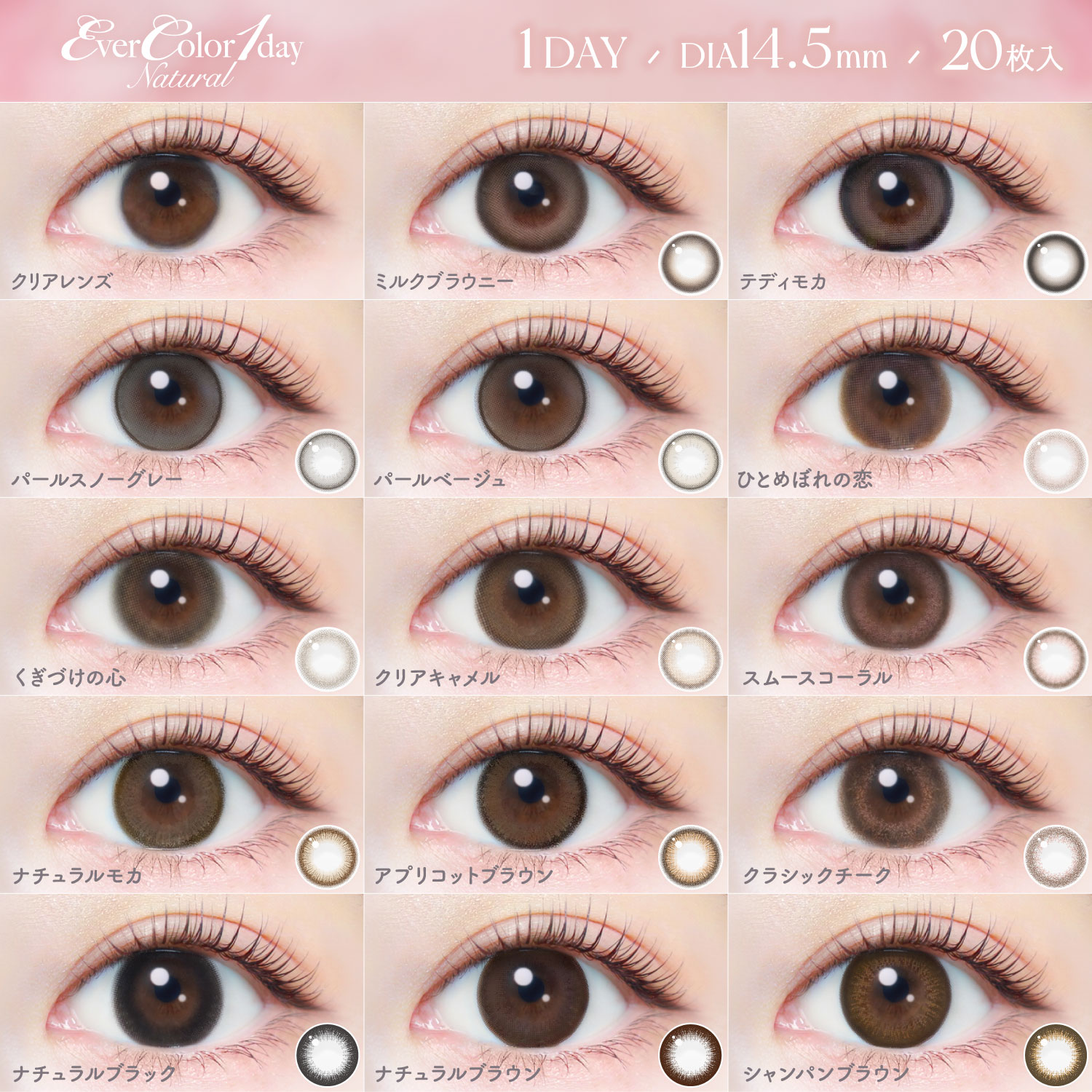 【2箱】【レビュー記入でP500】エバーカラーワンデー ナチュラル/モイストレーベル 20枚入り 2箱 【2箱】【レビュー記入でP500】エバーカラーワンデー ナチュラル/モイストレーベル 20枚入り 2箱