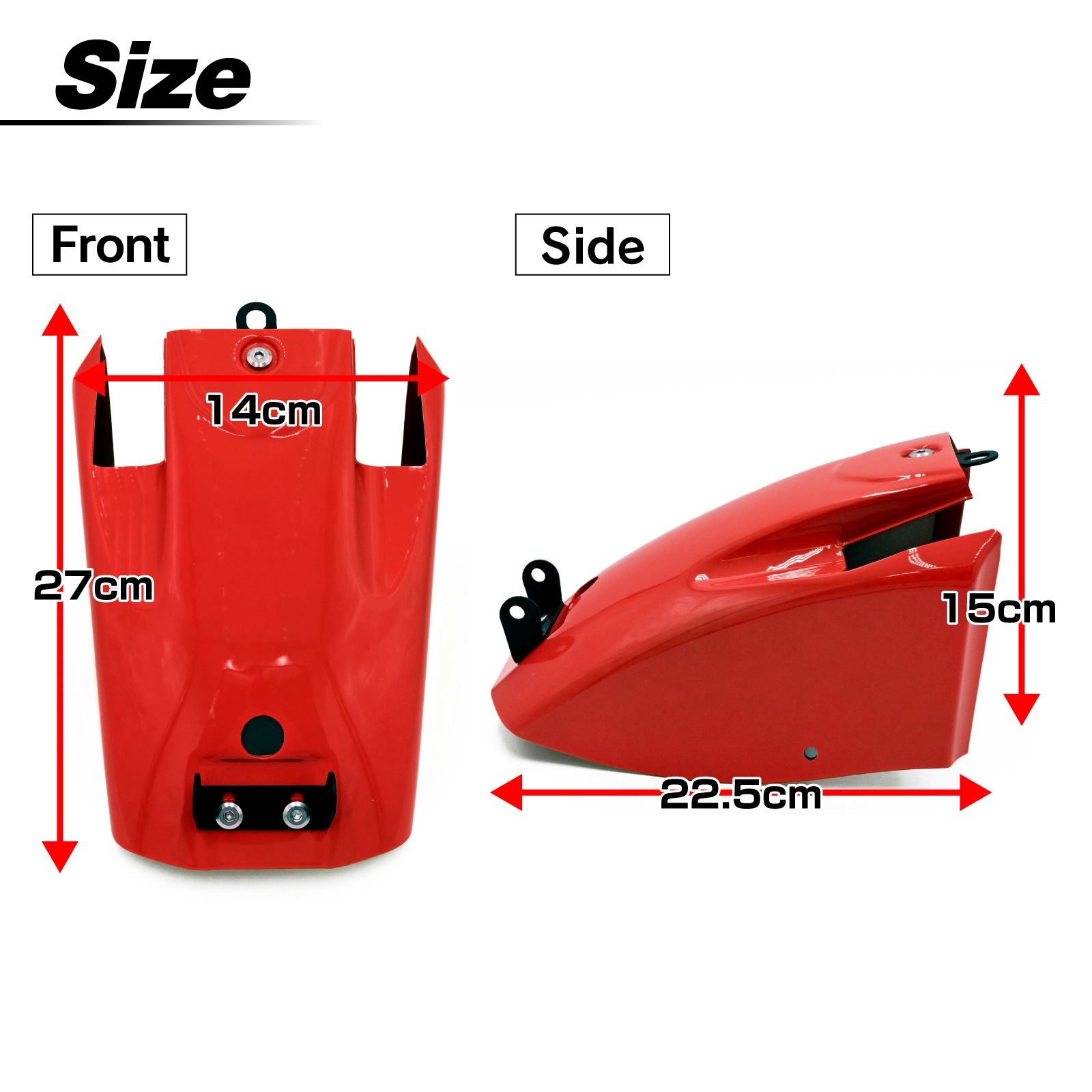 クロスカブ 110 CC110 JA45 JA60 ショート リア フェンダー レッド カスタム パーツ バイク パーツ クロスカブ 110 CC110 JA45 JA60 ショート リア フェンダー レッド カスタム パーツ バイク パーツ