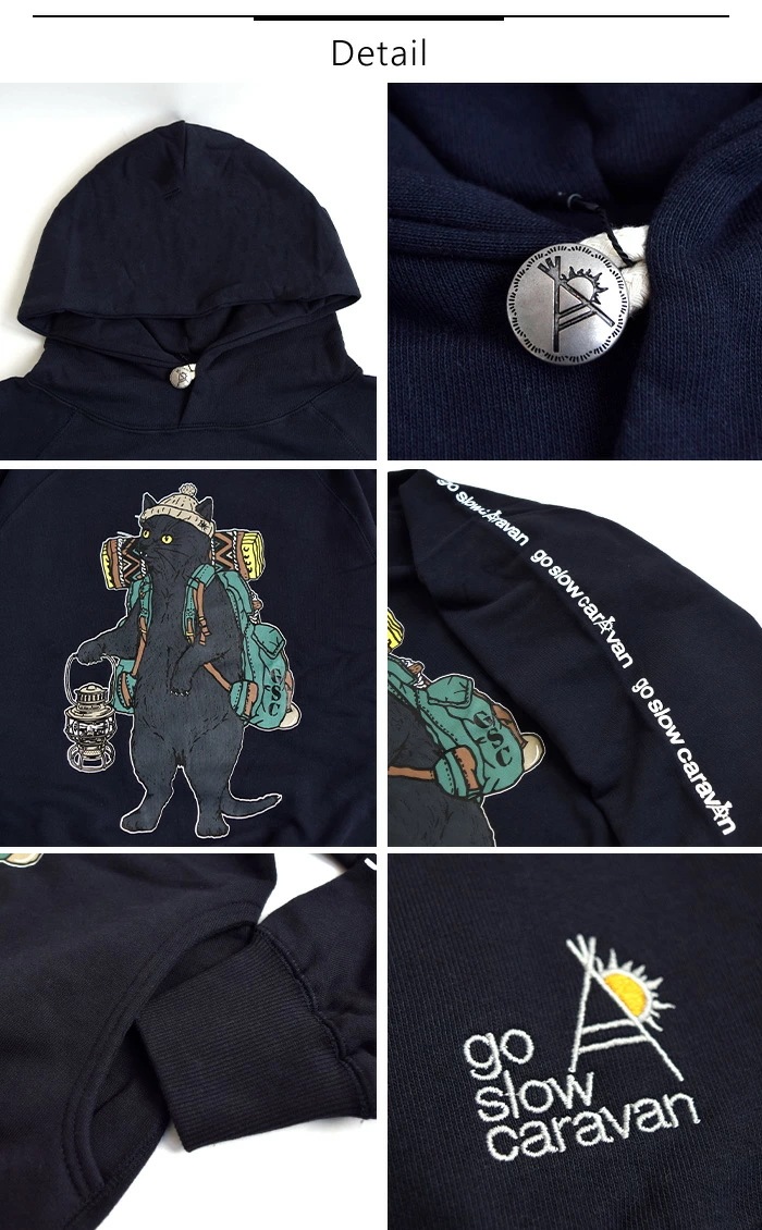 ゴースローキャラバン goslowcaravan トップス パーカー プルオーバー 空紡糸裏毛 野営猫 プルパーカー メンズ レディース 長袖 アイボリー ネイビー 332608 ゴースローキャラバン goslowcaravan トップス パーカー プルオーバー 空紡糸裏毛 野営猫 プルパーカー メンズ レディース 長袖 アイボリー ネイビー 332608