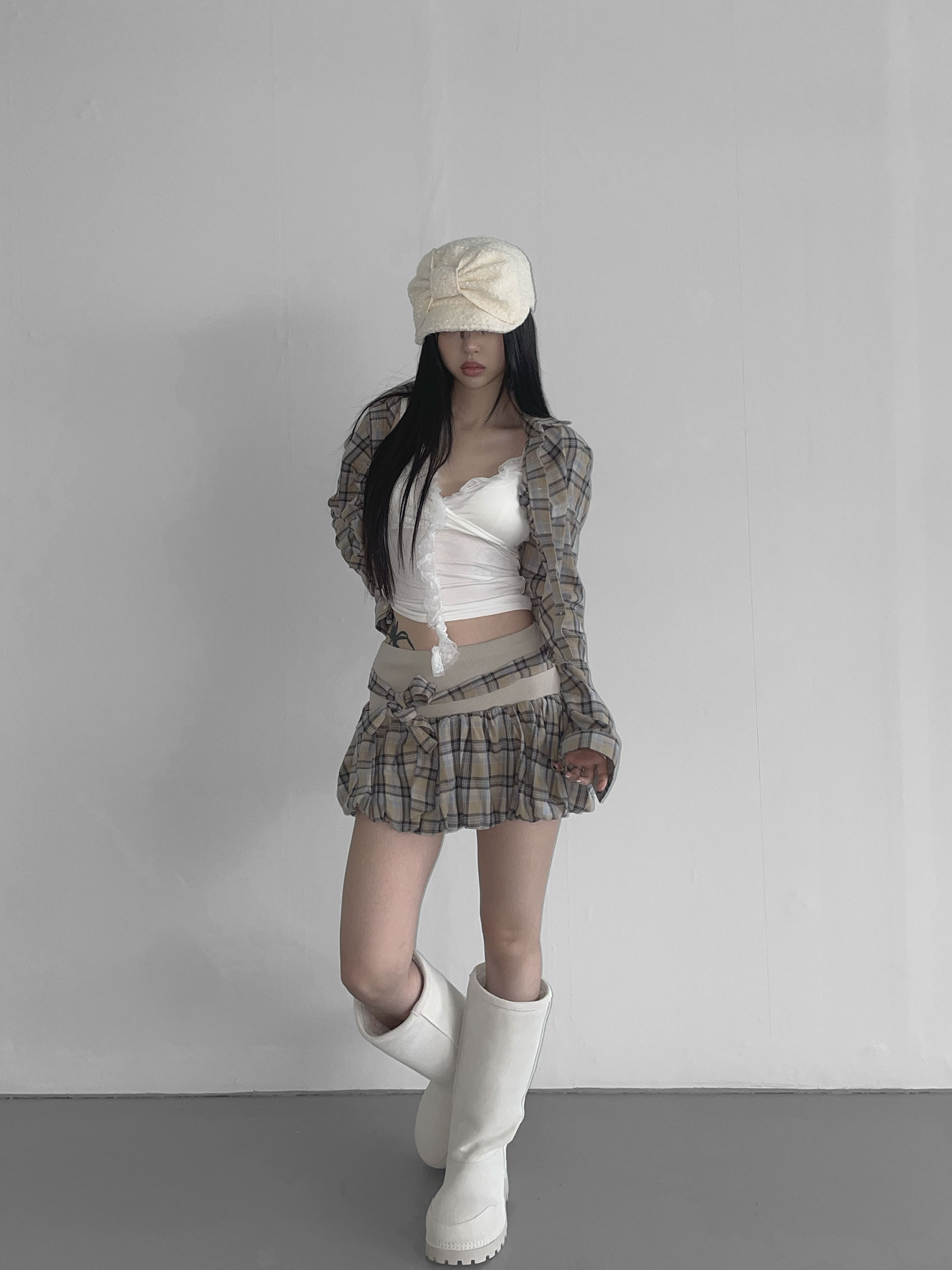 【THEAIRTOWN】butter check sk (2 color) ミニスカート THEAIRTOWN】butter check sk (2 color) ミニスカート ミニスカート