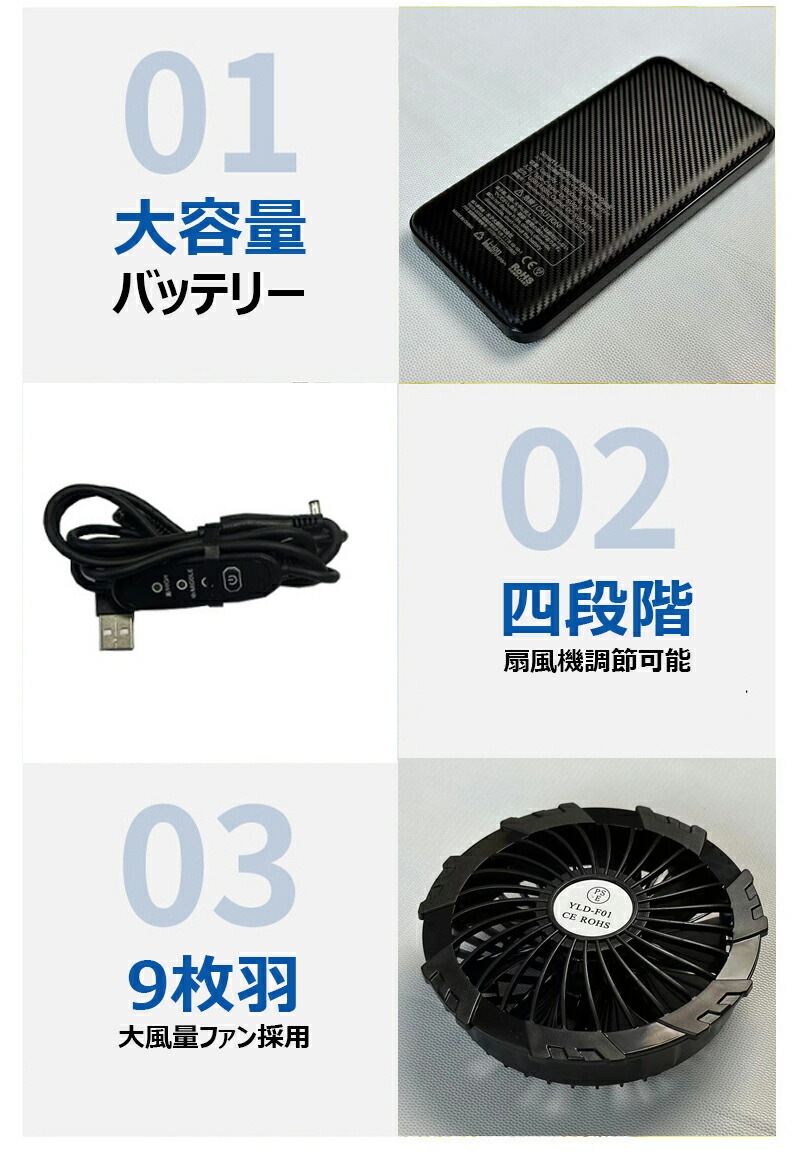【即納】ファンセット付き バッテリープレゼント 男女兼用 熱中症対策 涼しい 軽い 薄い 速乾軽量 防風防水 遮熱 紫外線防止 UVカット現場仕事 大風量 小型ファン２基 4段階風量調節 空調扇風服