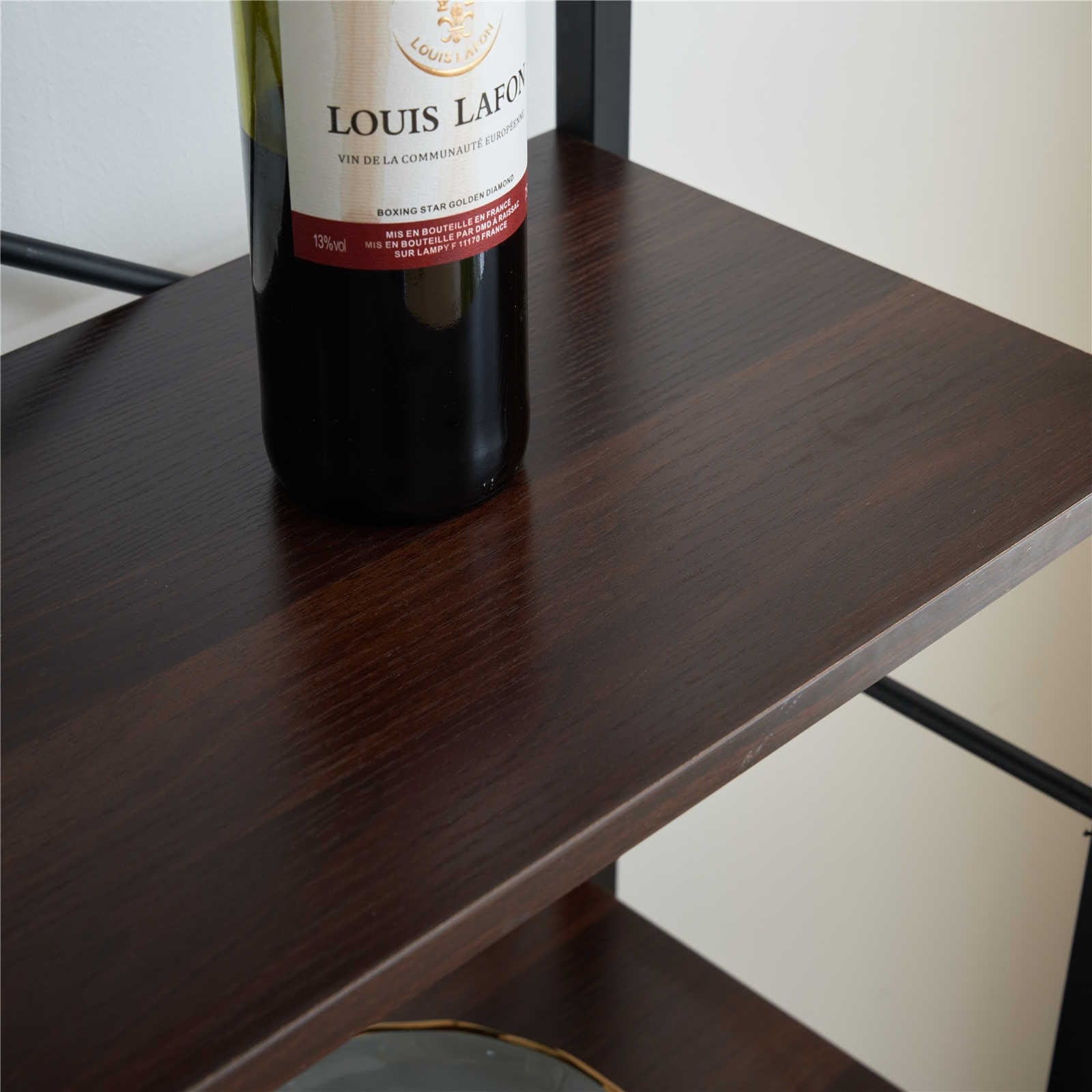 【日本国内出荷-3日で配達】韓国版ファッション ウッドグレー　収納棚 ユニットシェルフ オープンラック 北欧木製スリム 本棚 食器棚レンジ台 リビング キッチン 部屋収納 おしゃれ DJYC132