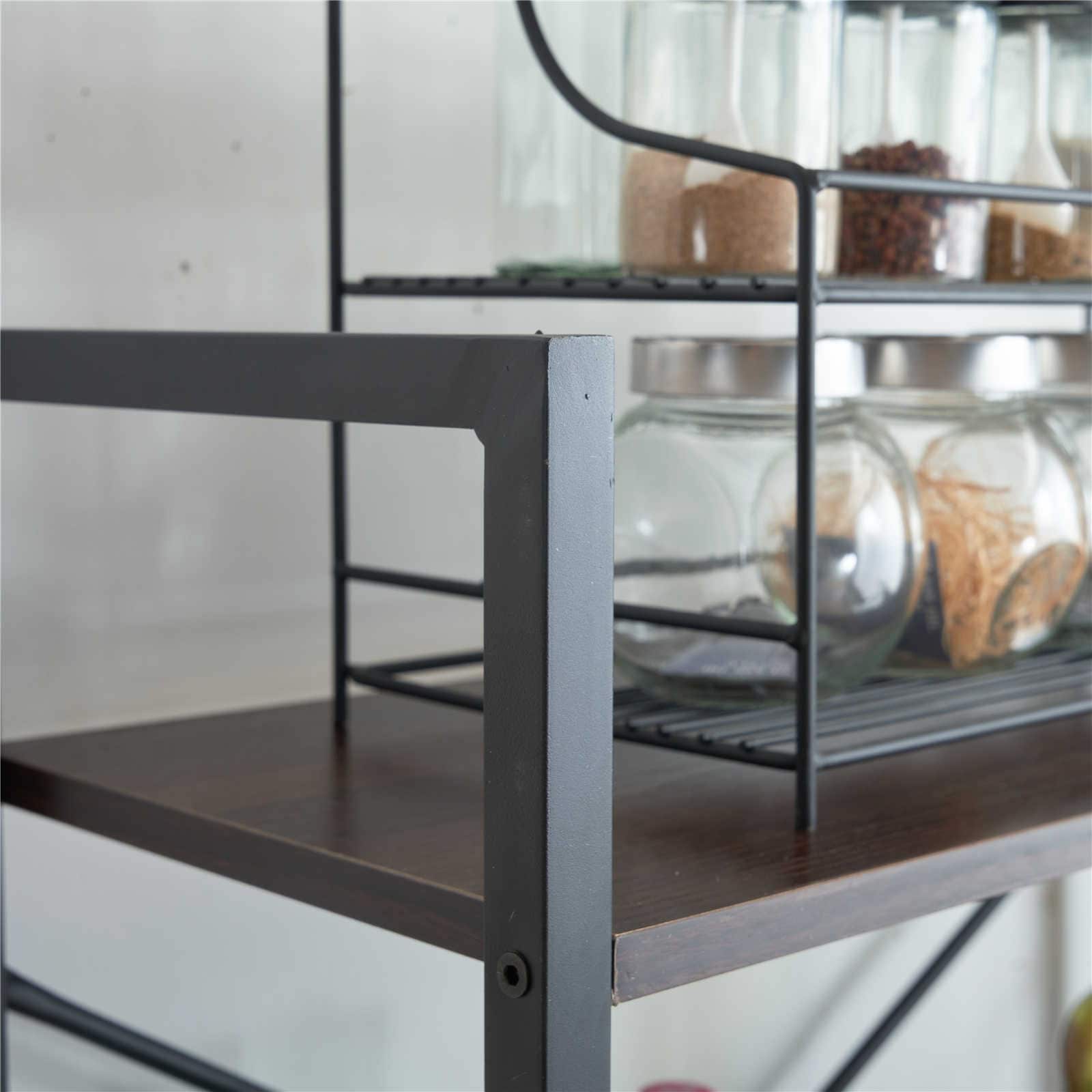 【日本国内出荷-3日で配達】韓国版ファッション ウッドグレー　収納棚 ユニットシェルフ オープンラック 北欧木製スリム 本棚 食器棚レンジ台 リビング キッチン 部屋収納 おしゃれ DJYC132