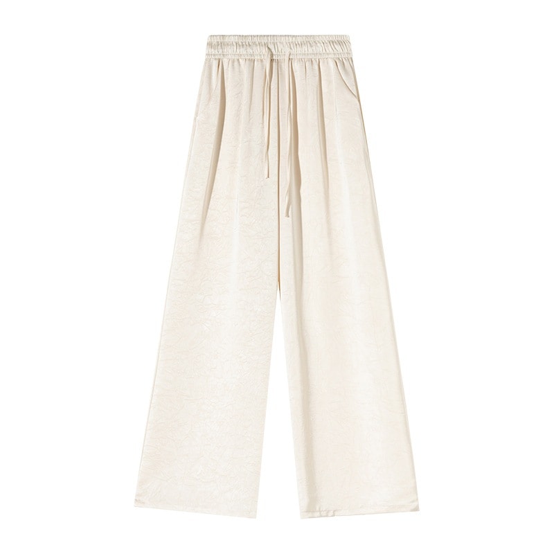 接触冷感ボトムス スラックスパンツ ためのハイウエストサテンアイスシルクワイドレッグパンツ2025スタイル薄いドレープフロアレングスカジュアル日焼け止めストレートパンツ 韓国ファッション 接触冷感ボトムス スラックスパンツ ためのハイウエストサテンアイスシルクワイドレッグパンツ2025スタイル薄いドレープフロアレングスカジュアル日焼け止めストレートパンツ 韓国ファッション