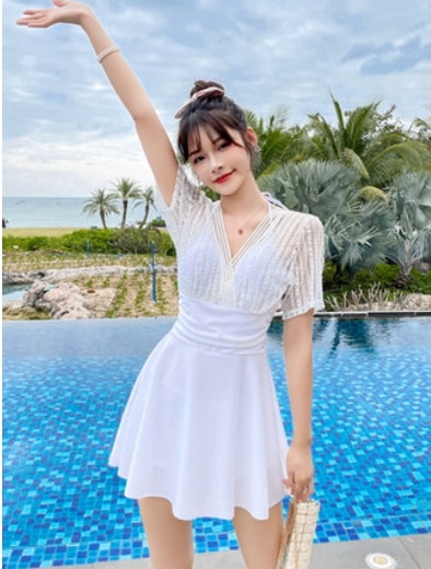 水着 ワンピース水着 ワンピース パッド付き 二の腕カバー レース シフォン かわいい 大人可愛い 水着 ワンピース水着 ワンピース パッド付き 二の腕カバー レース シフォン かわいい 大人可愛い