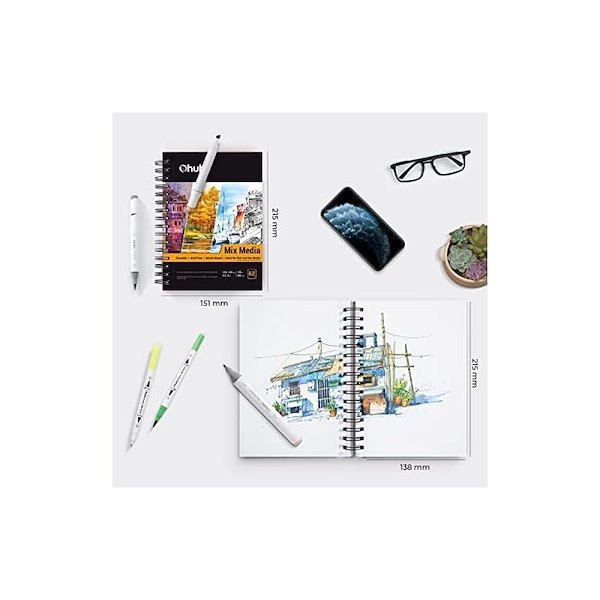 Qoo10] すけっちぶっく Ohuhu アクリル絵の