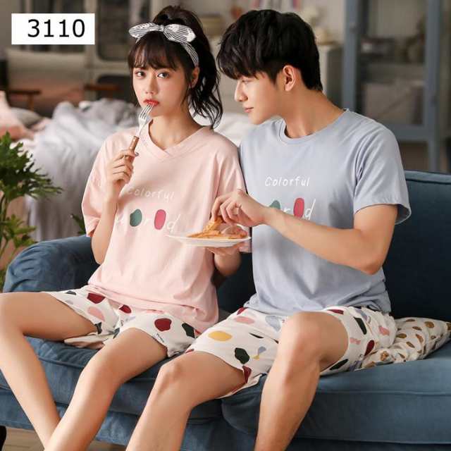 新品 パジャマ カップル ペアルック パジャマ 綿 夏ルームウェア ペアパジャマ半袖 ドット柄 ペアパジャマ オシャレ レディース/メンズ部屋着 パジャマ プレゼント 新品 パジャマ カップル ペアルック パジャマ 綿 夏ルームウェア ペアパジャマ半袖 ドット柄 ペアパジャマ オシャレ レディース/メンズ部屋着 パジャマ プレゼント