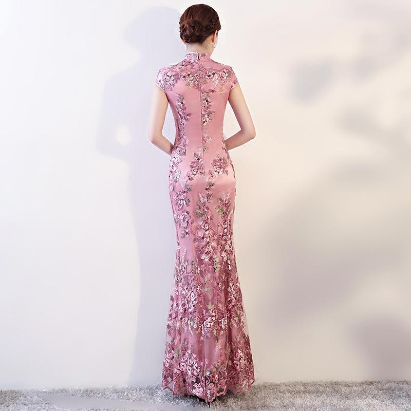 新型チャイナドレス レディース 2025年春夏 セクシー ステージ衣装 マーメイドスカート イブニングドレス ロング エレガント