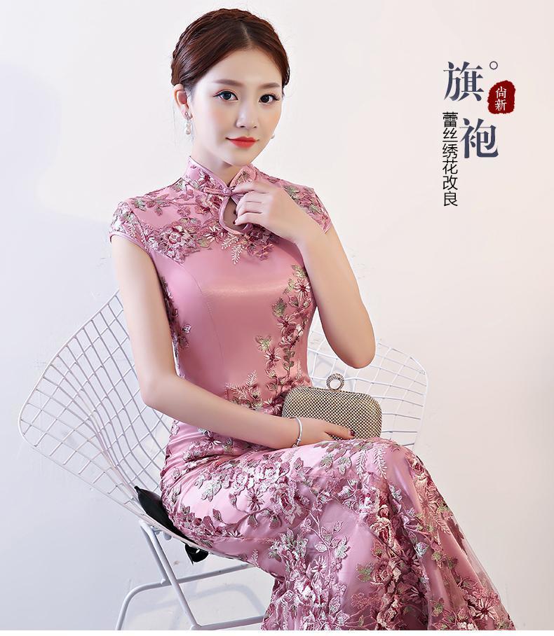 新型チャイナドレス レディース 2025年春夏 セクシー ステージ衣装 マーメイドスカート イブニングドレス ロング エレガント