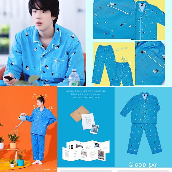 BTS ジン パジャマ JIN Good Day パジャマ　 M BTS JIN GOOD DAYパジャマM