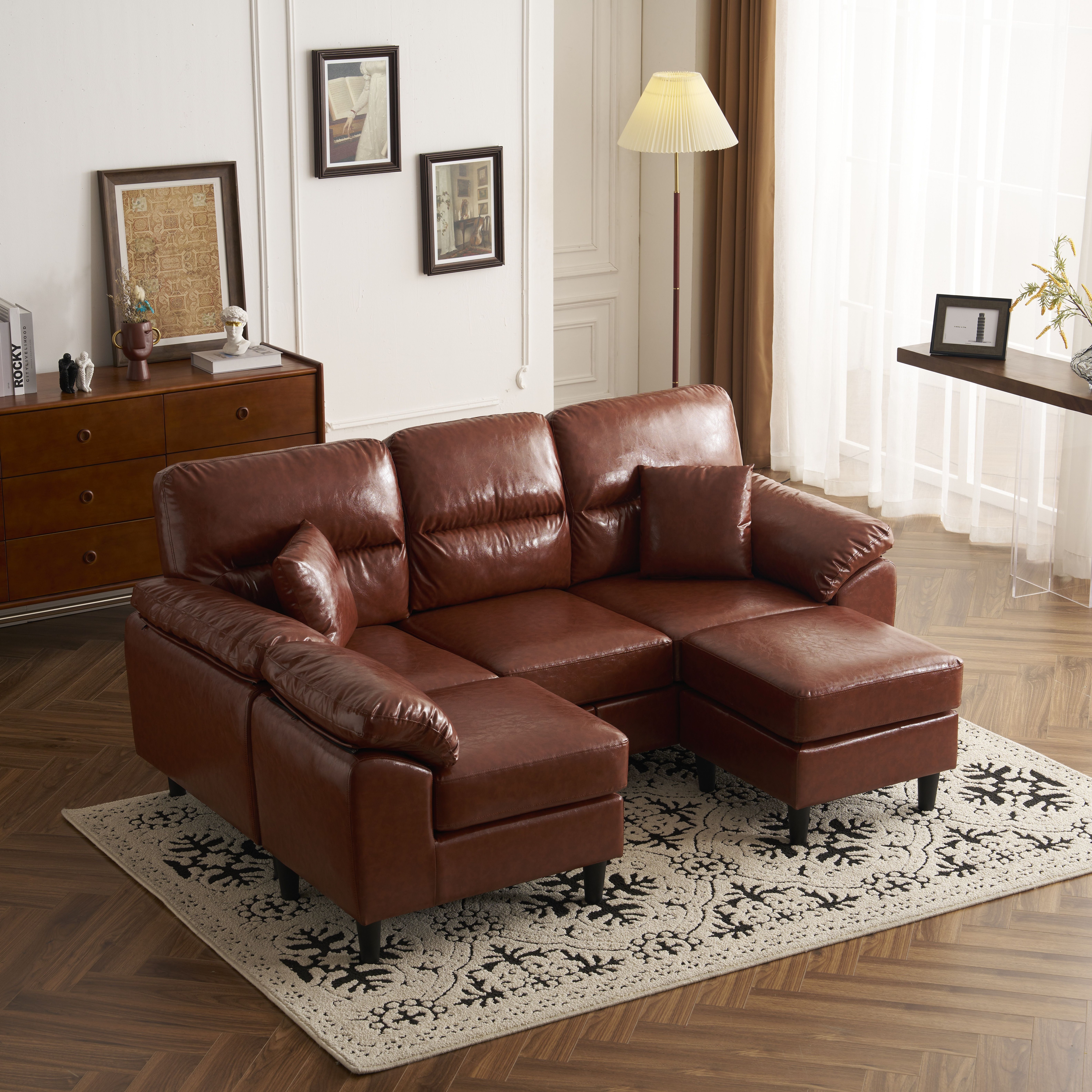 ソファ ソファーセット 5人掛け 2-5人掛け L字 クッション付き 肘付き ソファ ソファーセット 5人掛け 2-5人掛け L字 クッション付き 肘付き