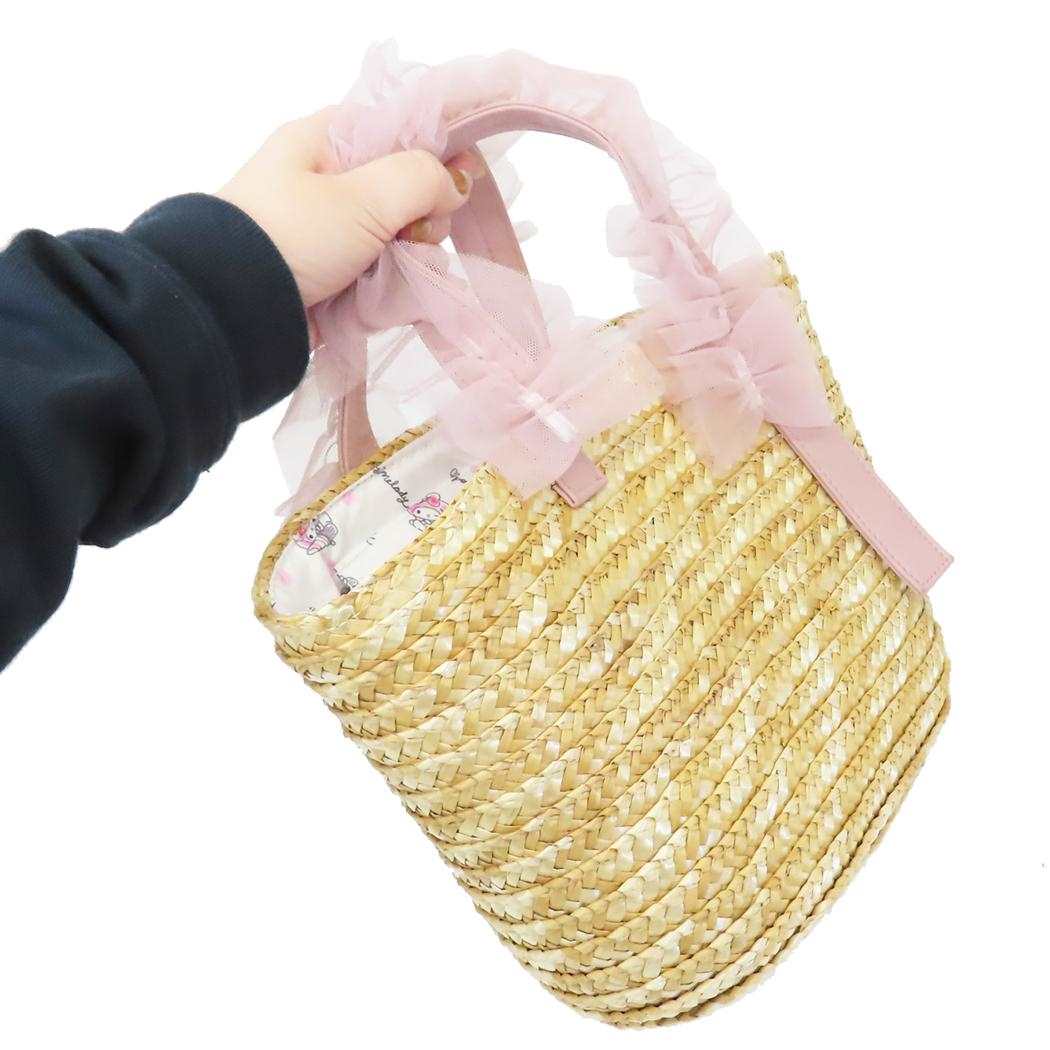 マイメロディ 手提げかばん チュールハンドルトートバッグ サンリオ キャラクター グッズ