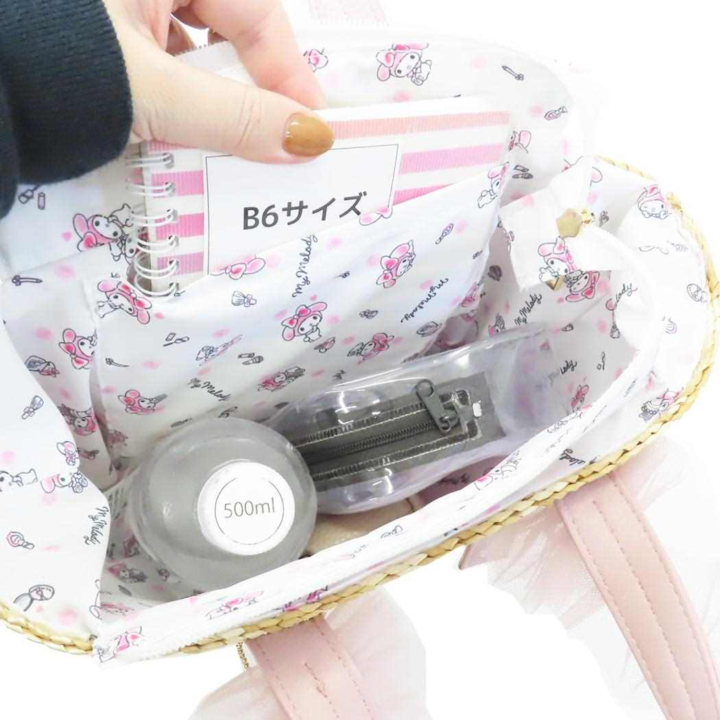 マイメロディ 手提げかばん チュールハンドルトートバッグ サンリオ キャラクター グッズ