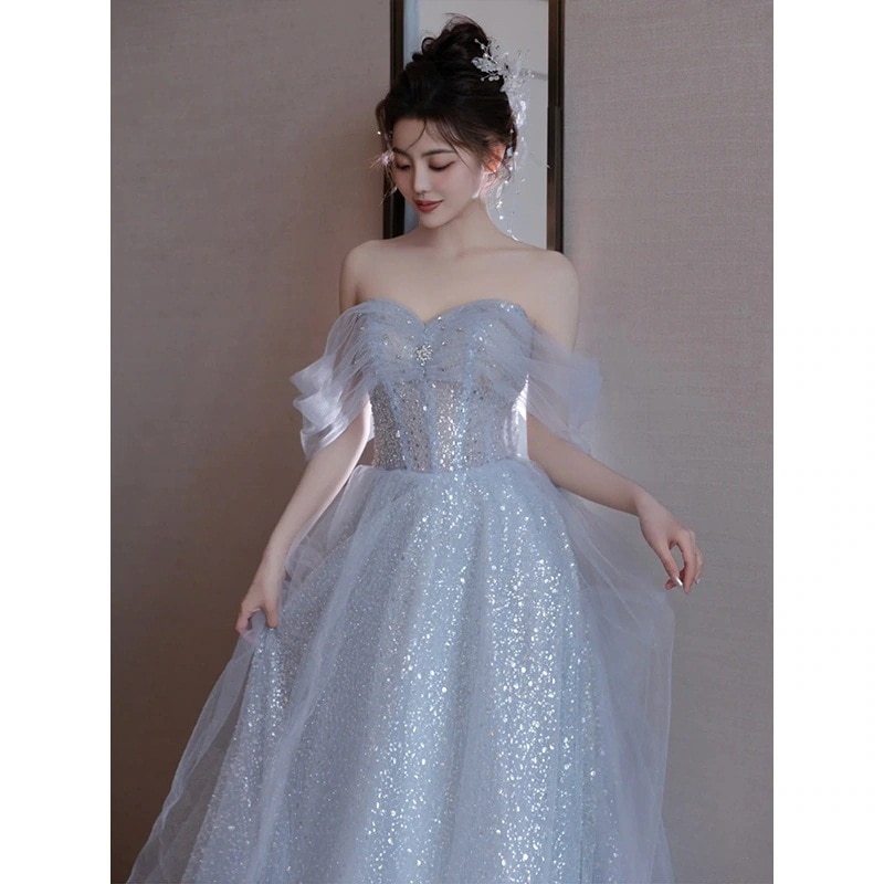 ドレスドレス/イブニングドレス 感 2024 新しいブルー宴会気質ライトボーカルアート試験ホストハイエンド誕生日ガーゼドレスカスタマイズされた支払い支払い後の返金または交換不可 ドレスドレス/イブニングドレス 感 2024 新しいブルー宴会気質ライトボーカルアート試験ホストハイエンド誕生日ガーゼドレスカスタマイズされた支払い支払い後の返金または交換不可