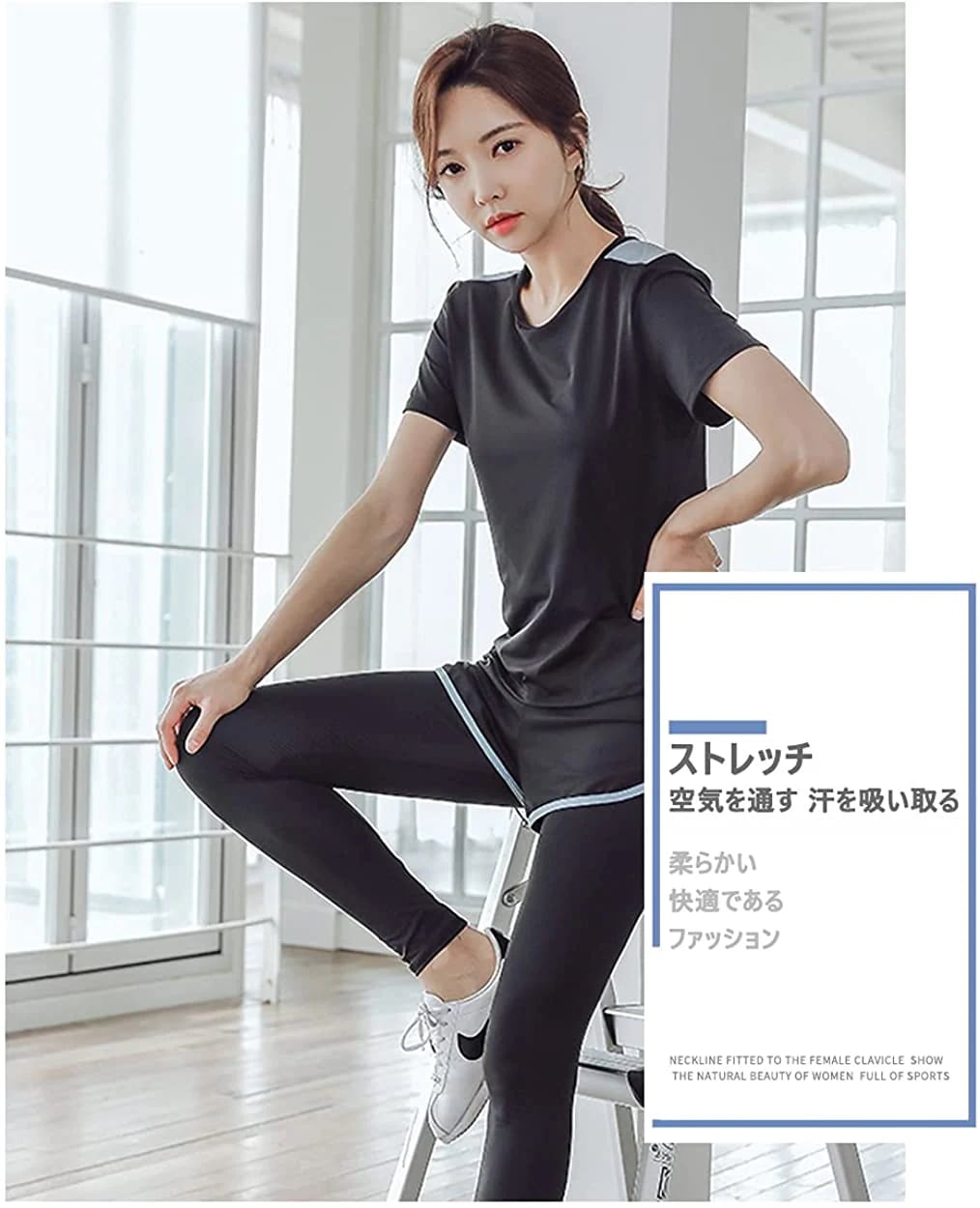 スポーツウェア レディース ヨガウェア トレーニングウェア ランニングウェア 上下 5点セット 伸縮性 通気 吸汗速乾 スポーツウェア レディース ヨガウェア トレーニングウェア ランニングウェア 上下 5点セット 伸縮性 通気 吸汗速乾