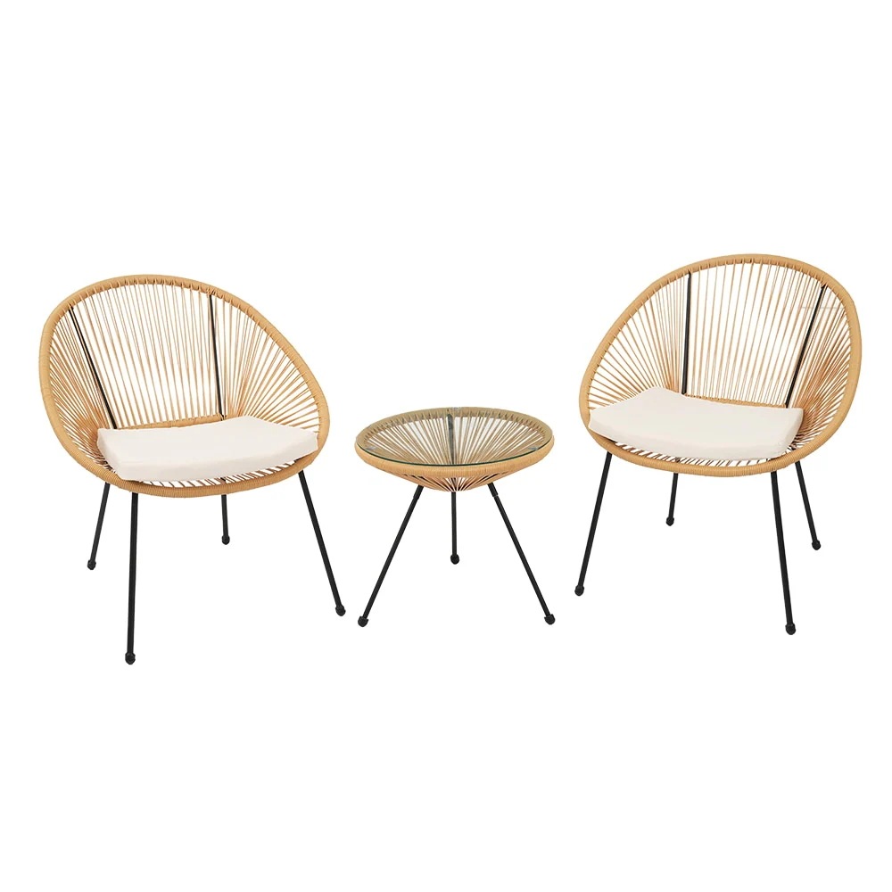 【国内即日発送】【ナチュラル】ガーデンファニチャー テーブル 3点セット 2脚 ガーデン ベランダ ガーデンチェア セットテーブルセット クッション付 【国内即日発送】【ナチュラル】ガーデンファニチャー テーブル 3点セット 2脚 ガーデン ベランダ ガーデンチェア セットテーブルセット クッション付