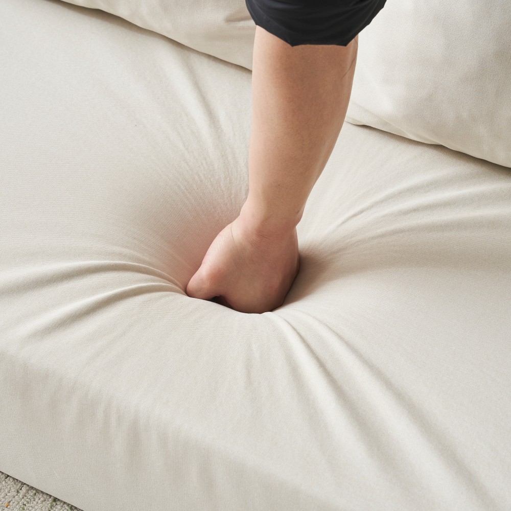 【国内出荷 - 3日配達】2人掛けソファベッド フロアソファ コンパクト ローソファ こたつ用 ソファー 1人暮らし マルチに使える クッション付き 座椅子 1人掛け 完成品 運びに便利だ 軽いソファ