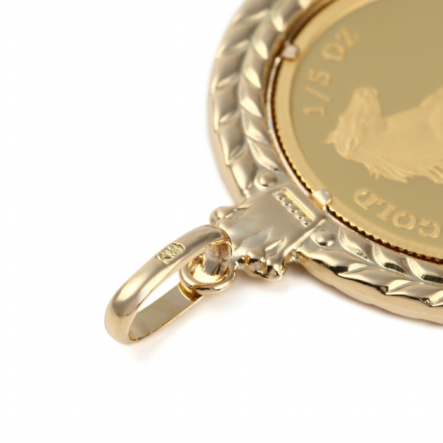 純金 K24 ホース 1/5oz 金貨 コイン ペンダントトップ デザイン枠 K18 馬 新品 送料