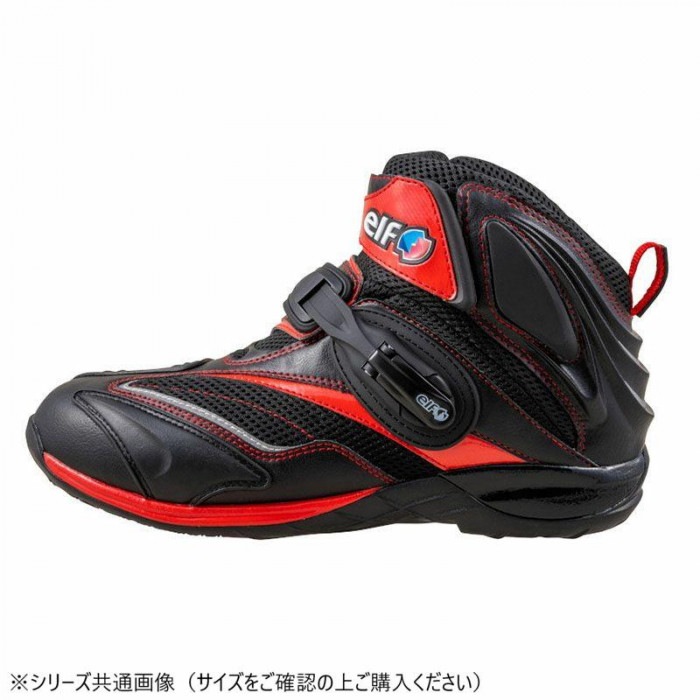 elf エルフ モーターサイクルシューズ シンテーゼ15 メッシュ ブラック/レッド 25.0cm EL015-BK/RD-250 elf エルフ モーターサイクルシューズ シンテーゼ15 メッシュ ブラック/レッド 25.0cm EL015-BK/RD-250