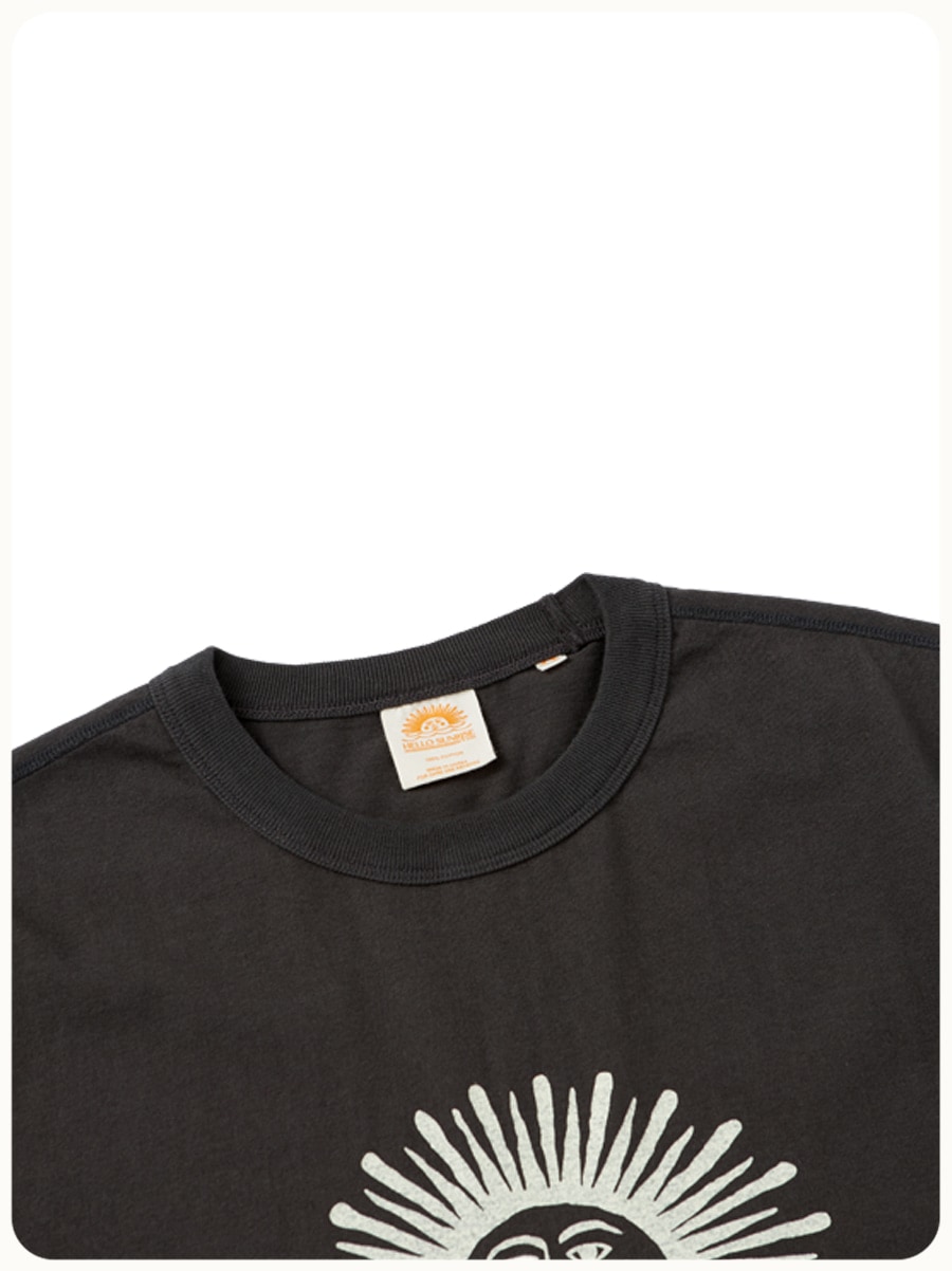 HELLO SUNRISE Original Logo Tee Charcoal