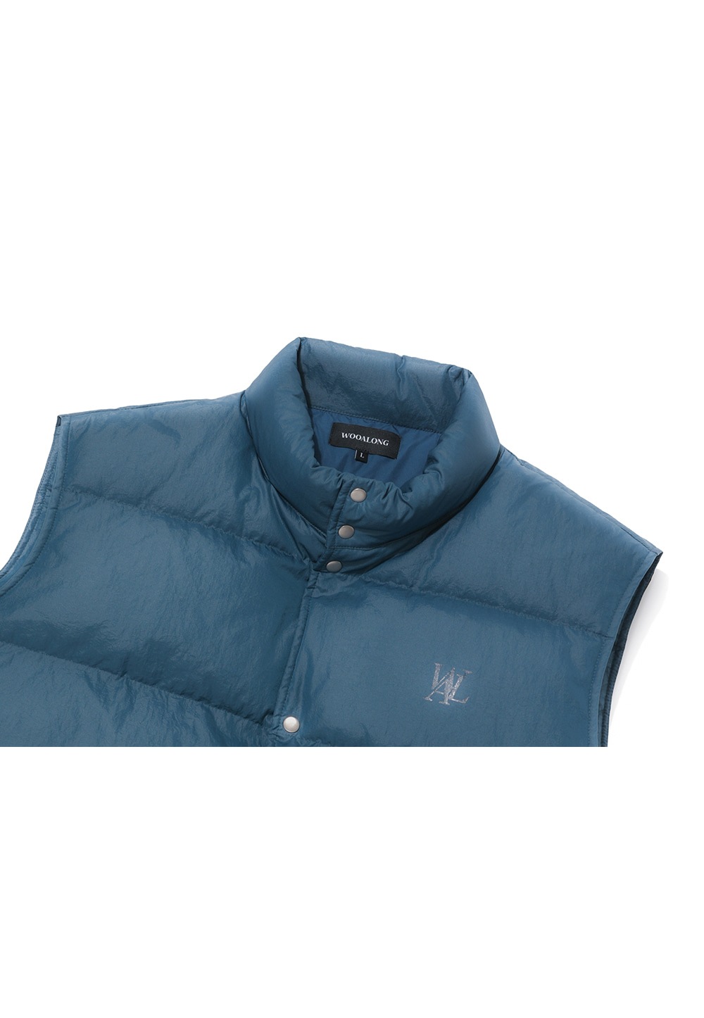 【WOOALONG】 SIGNATURE DOWN VEST : MID BLUE