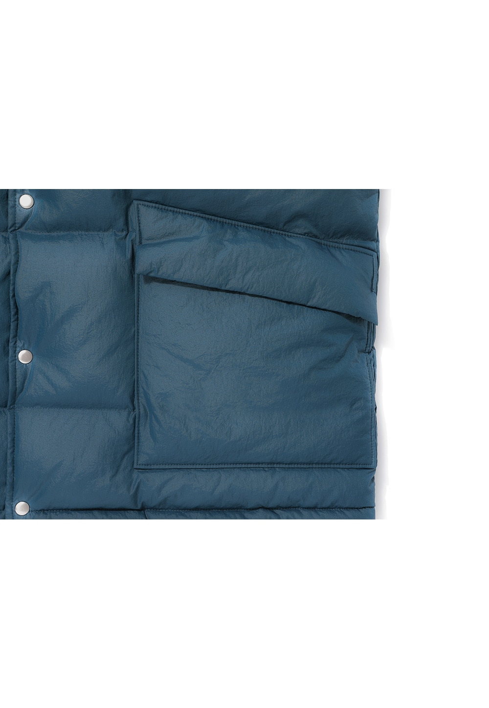 【WOOALONG】 SIGNATURE DOWN VEST : MID BLUE