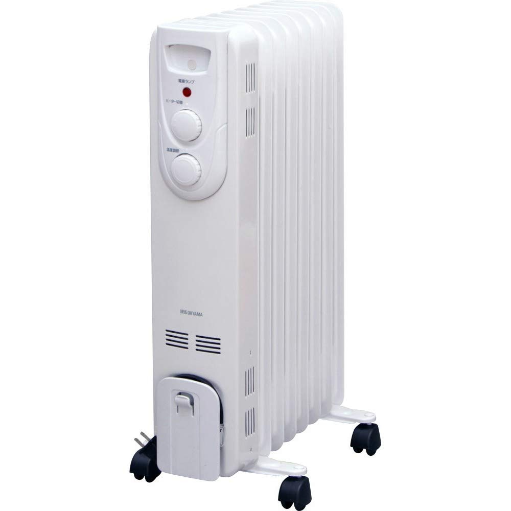 オイルヒーター ストレート メカ式 IOH-1208KS-W オイルヒーター ストレート メカ式 IOH-1208KS-W