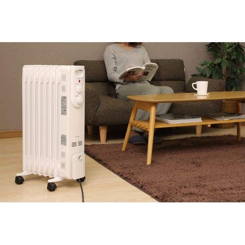 オイルヒーター ストレート メカ式 IOH-1208KS-W オイルヒーター ストレート メカ式 IOH-1208KS-W