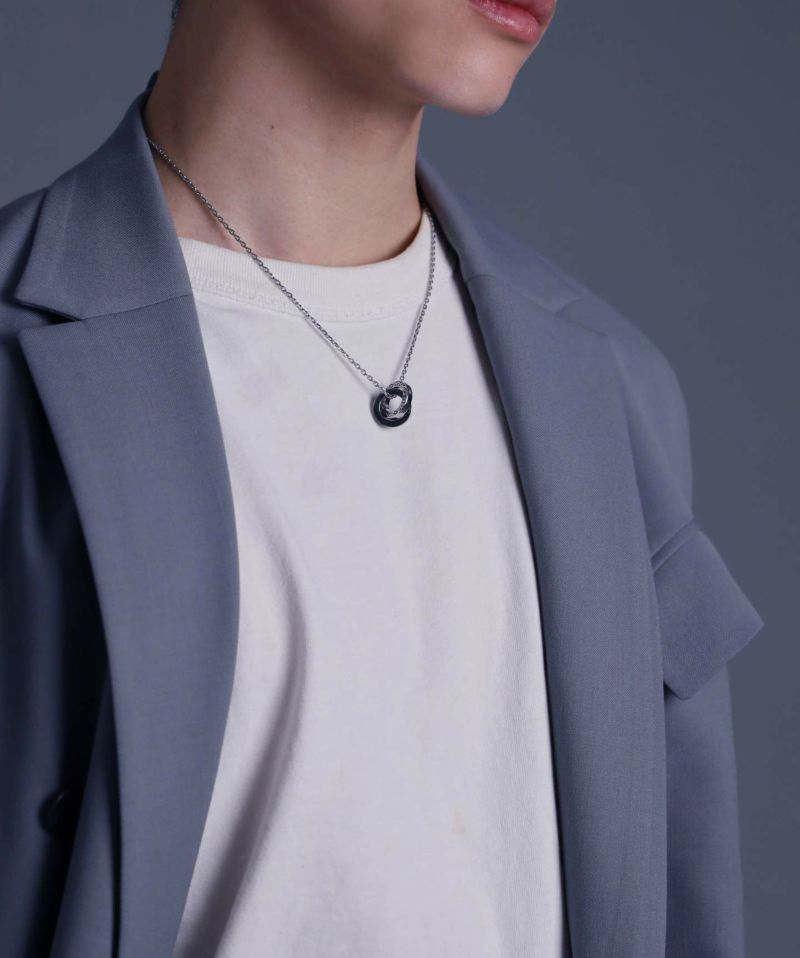 ネックレス メンズ レディース 限定展開 LH-1 ワイド タテガミ ダブルリング サージカルステンレス316L LH-03NE065 ステンレス 【ネコポス】