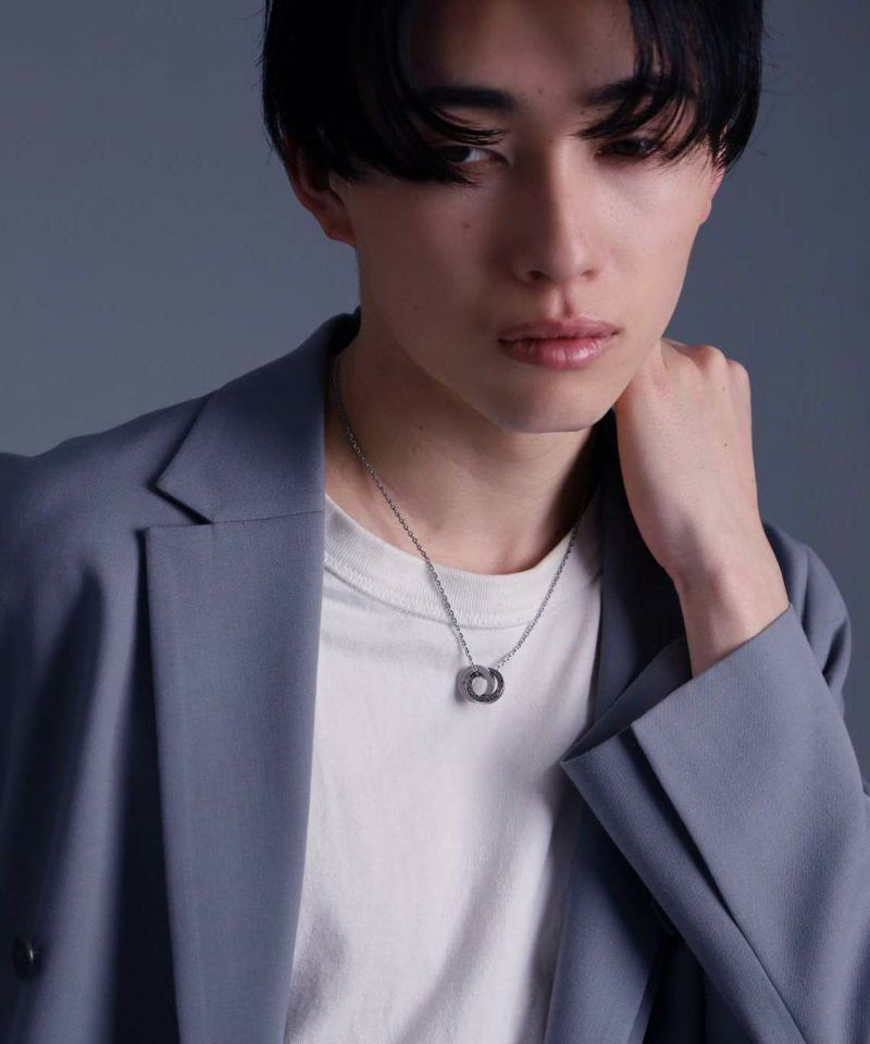 ネックレス メンズ レディース 限定展開 LH-1 ワイド タテガミ ダブルリング サージカルステンレス316L LH-03NE065 ステンレス 【ネコポス】