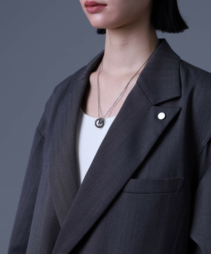 ネックレス メンズ レディース 限定展開 LH-1 ワイド タテガミ ダブルリング サージカルステンレス316L LH-03NE065 ステンレス 【ネコポス】