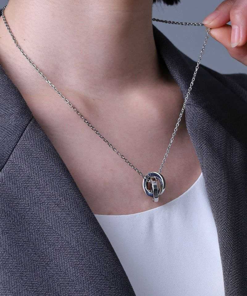 ネックレス メンズ レディース 限定展開 LH-1 ワイド タテガミ ダブルリング サージカルステンレス316L LH-03NE065 ステンレス 【ネコポス】