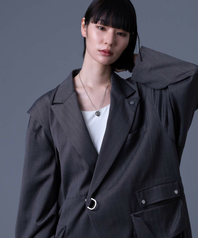 ネックレス メンズ レディース 限定展開 LH-1 ワイド タテガミ ダブルリング サージカルステンレス316L LH-03NE065 ステンレス 【ネコポス】