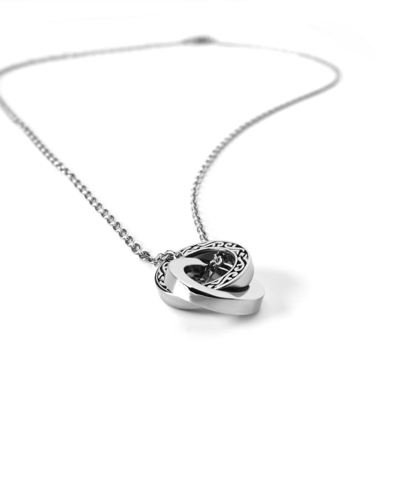 ネックレス メンズ レディース 限定展開 LH-1 ワイド タテガミ ダブルリング サージカルステンレス316L LH-03NE065 ステンレス 【ネコポス】