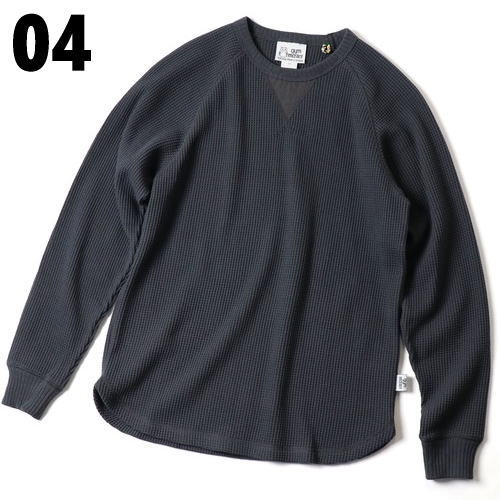 正規品 ワッフルラグランロンTee G433751 02 ライトグレー 04 チャコール 33 ブラウン