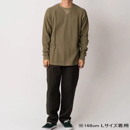 正規品 ワッフルラグランロンTee G433751 02 ライトグレー 04 チャコール 33 ブラウン