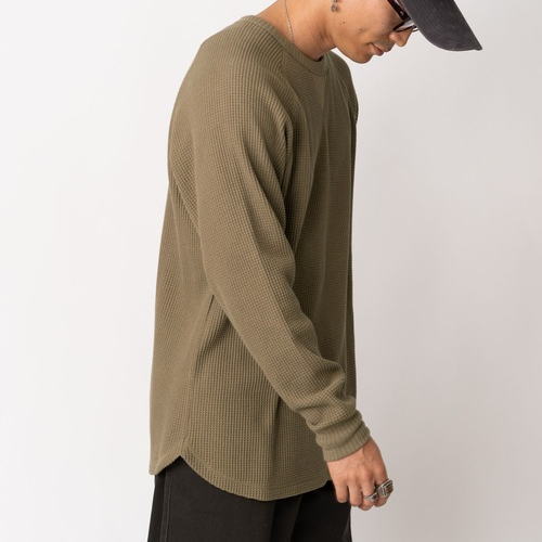 正規品 ワッフルラグランロンTee G433751 02 ライトグレー 04 チャコール 33 ブラウン