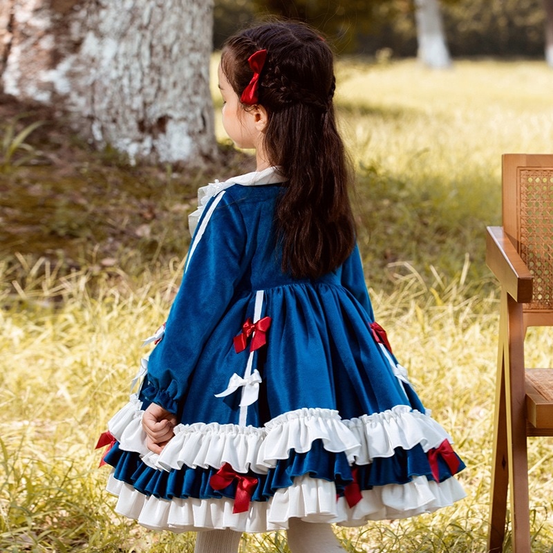 Zhiya 子供服女の子ロリータロリータプリンセスドレスパフグループ小さな女の子かわいいベルベットドレス Zhiya 子供服女の子ロリータロリータプリンセスドレスパフグループ小さな女の子かわいいベルベットドレス